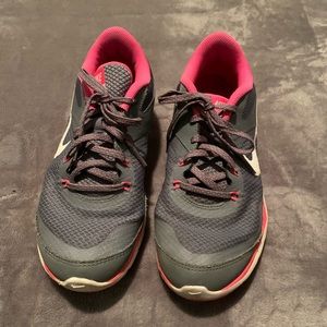 Gray/Pink Nike Shoes.  Size 8.5.  Great Condition!